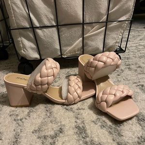 Braided heels. Perfect for any occasion.  Never worn.